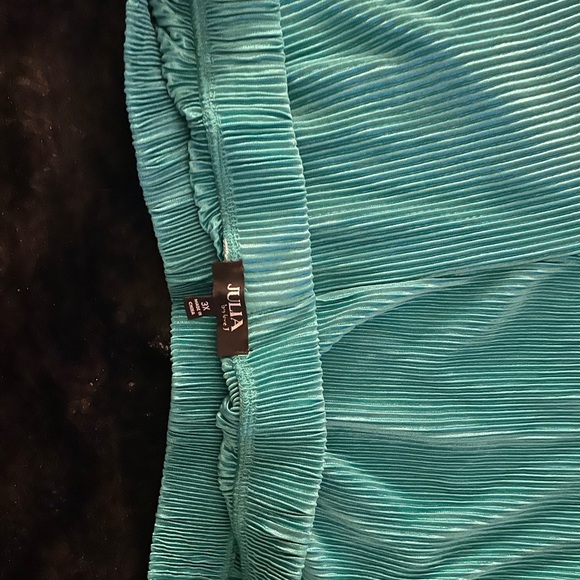 Teal Wide Leg Women's Pants - Picture 5 of 8